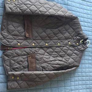 Quilted Tom Joule coat - brown - size 8